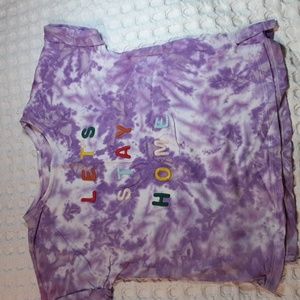 Tie dyed tee, dip, size XS